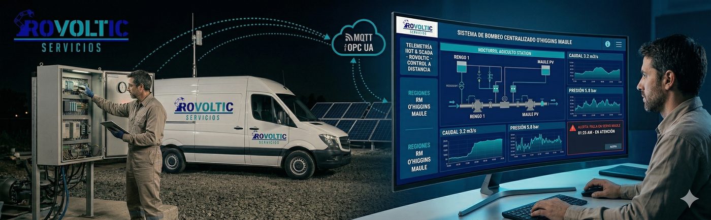 Sistemas SCADA, Telemetría e IIoT Industrial en Chile